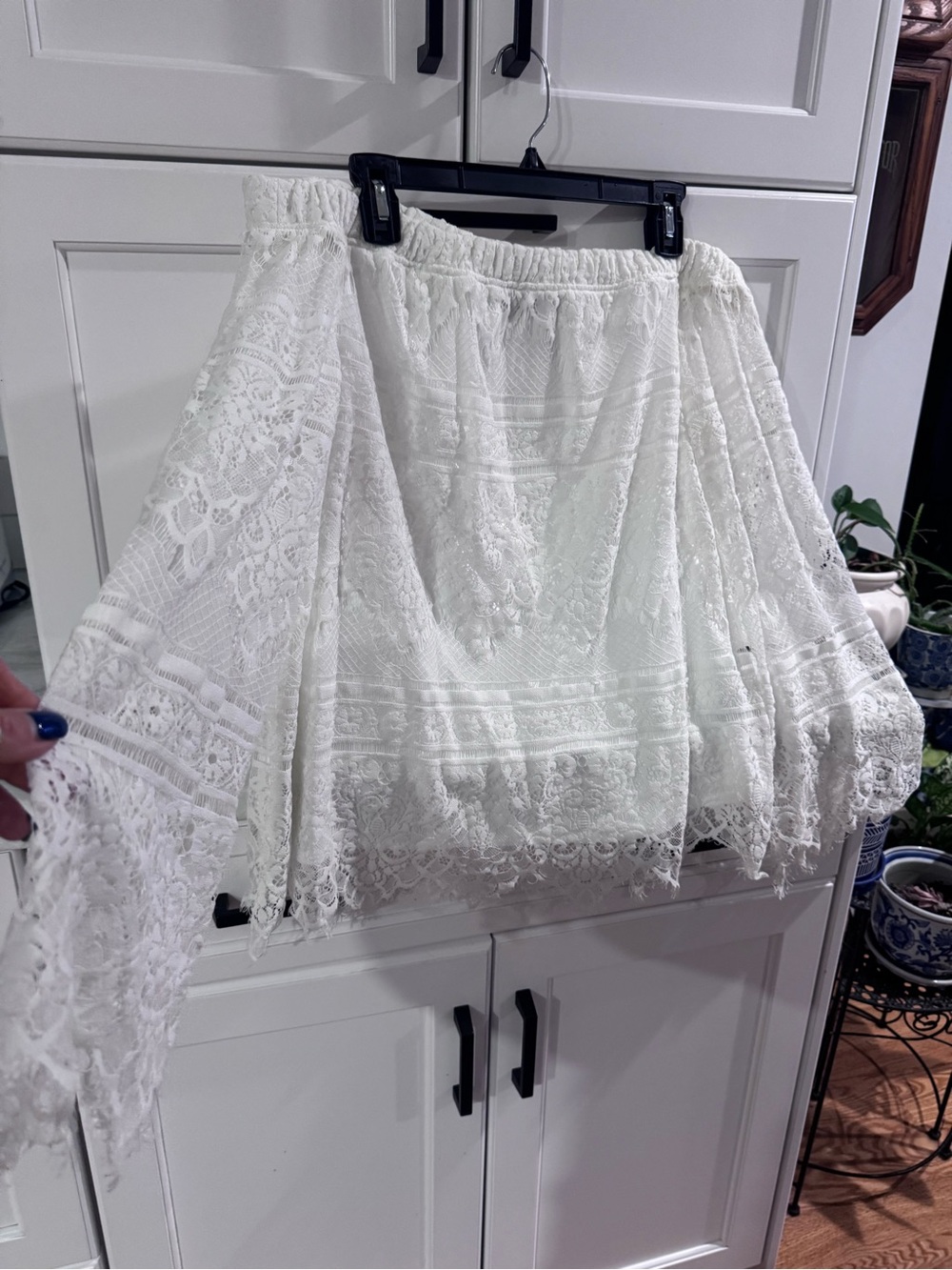 Apt. 9 White Lace Midi Skirt